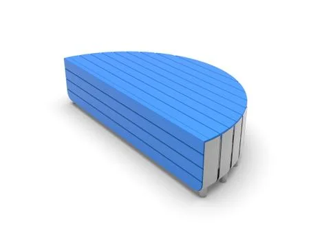 3d image of Modular bench Proteus half 00001.jpg Stock Illustration