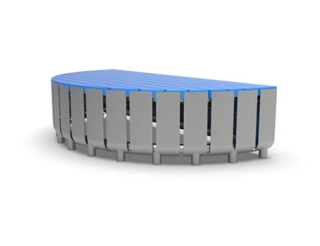 3d image of Modular bench Proteus half 00003.jpg Stock Illustration