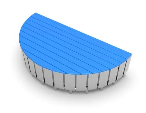 3d image of Modular bench Proteus half 00004.jpg Stock Illustration