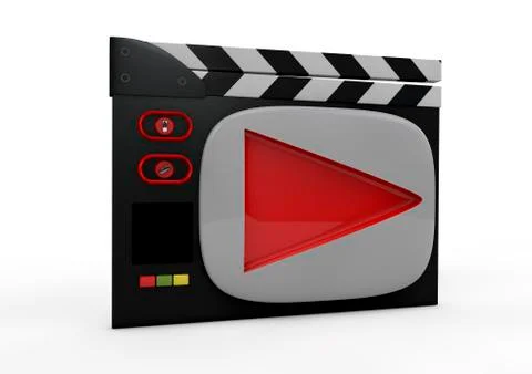 3d image of movie player Stock Illustration