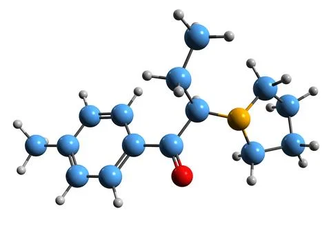 3D image of MPBP skeletal formula Stock Illustration