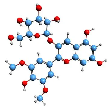 3D image of Oenin skeletal formula Stock Illustration