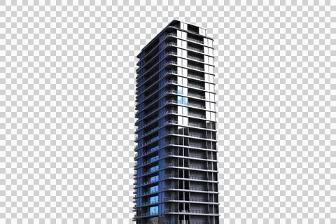 3d image of office buildings Ilustración de archivo
