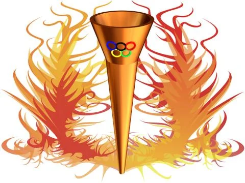 3D the image of Olympic fire Stock Illustration