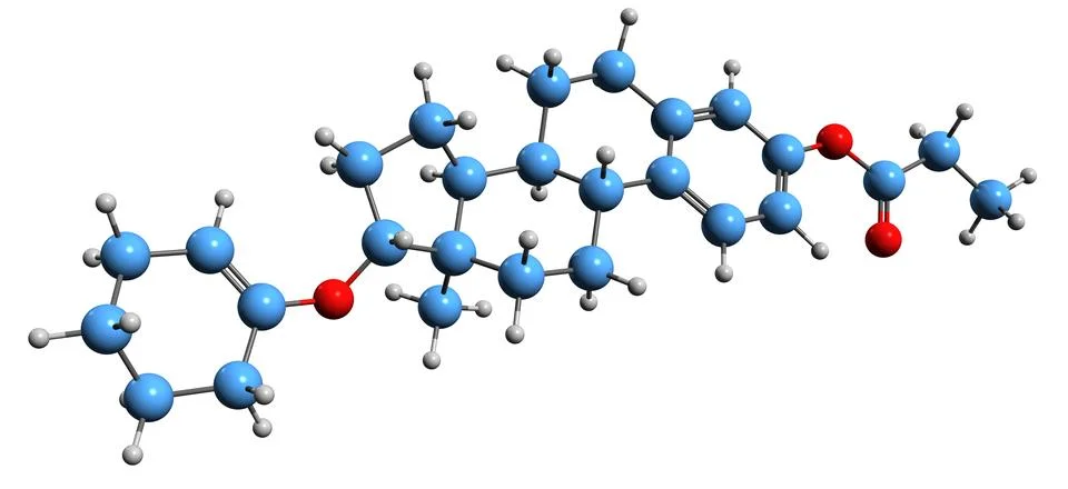 3D image of Orestrate skeletal formula Stock Illustration