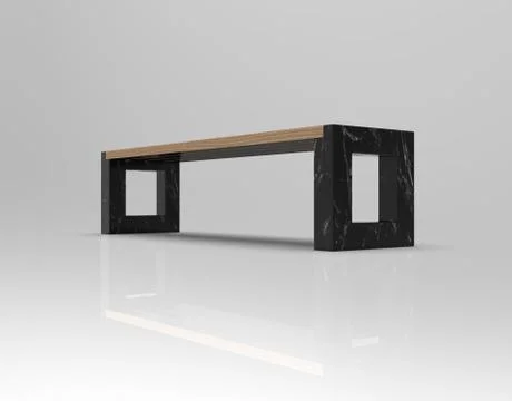3d image of Park bench arena 00003.jpg Ilustración de archivo