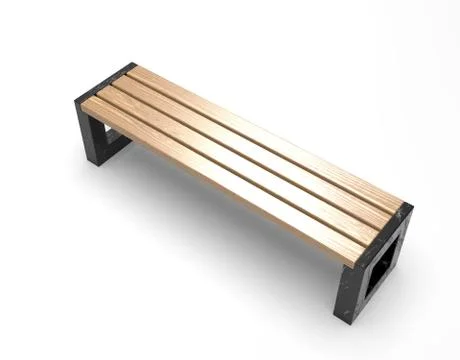 3d image of Park bench arena 00002.jpg Stock Illustration