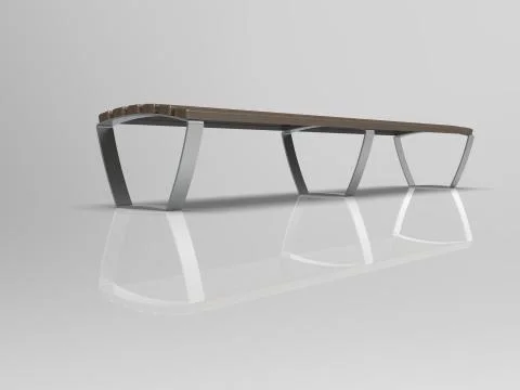 3d image of park Bench Campus Line 00001.jpg Illustrazione stock