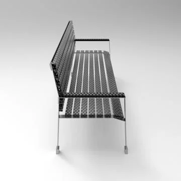 3d image of park bench classic metall and wood Stock Illustration