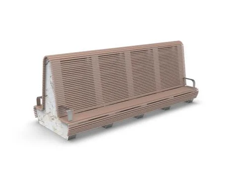 3d image of Park bench Stella 00001.jpg Stock Illustration