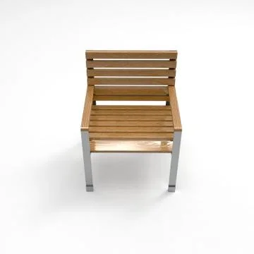 3d image of park chea classic metall and wood Ilustração Stock