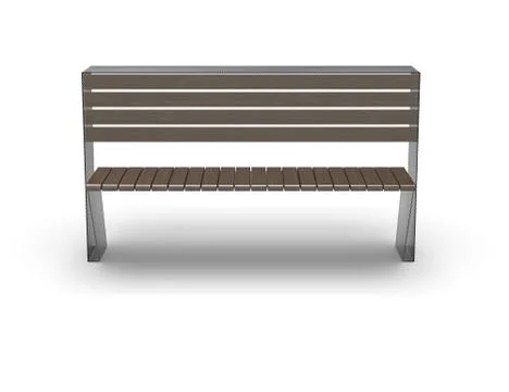 3d image of park Curved bench 00001.jpg Stock Illustration