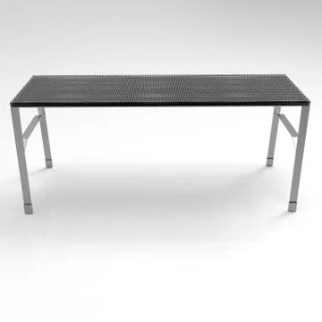 3d image of park table classic metall and wood Stock Illustration