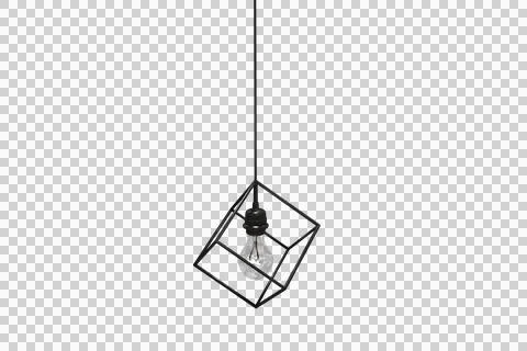 3d image of pendant light over white background Ilustração Stock