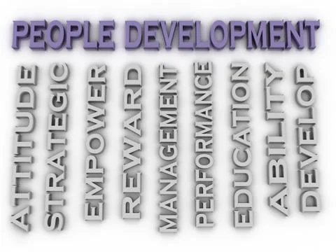 3d image People development   issues concept word cloud background 스톡 일러스트