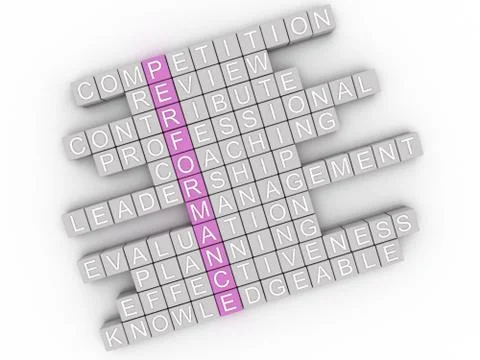 3d image Performance  issues concept word cloud background Stock Illustration