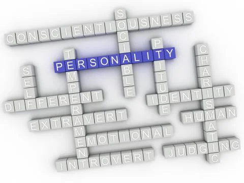 3d image Personality issues concept word cloud background Stock Illustration