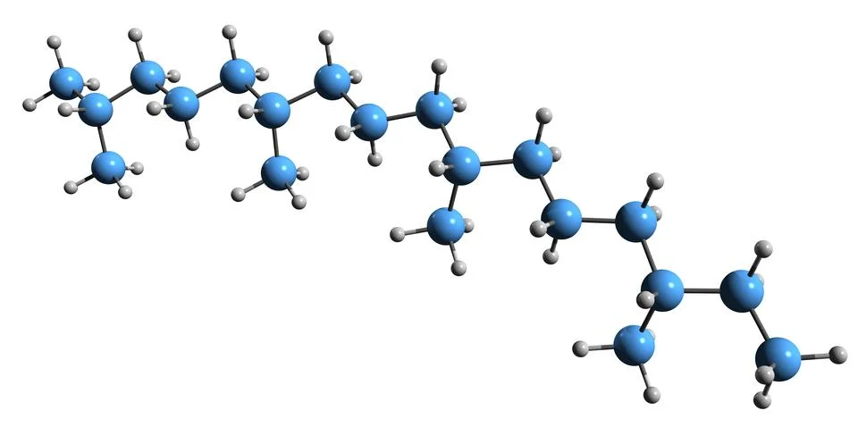 3D image of Phytane skeletal formula Stock Illustration