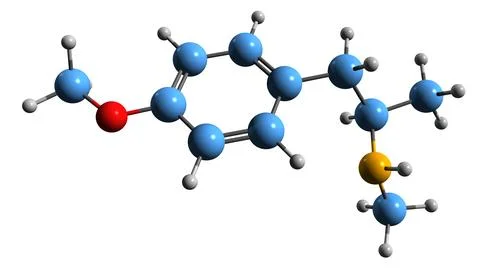 3D image of PMMA skeletal formula 스톡 일러스트