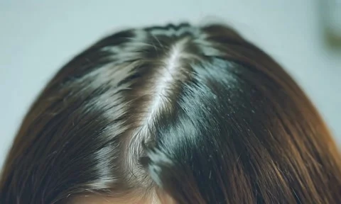 3D image of pore hair motion a Video stock 284203571