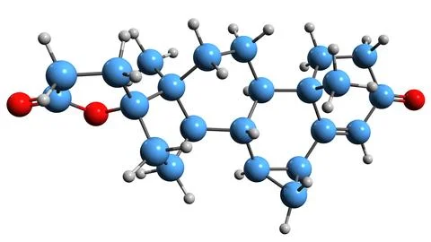 3D image of Prorenone skeletal formula Stock Illustration