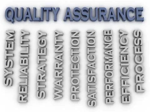3d image Quality Assurance  issues concept word cloud background Stock Illustration