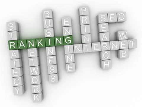 3d image Ranking word cloud concept 스톡 일러스트