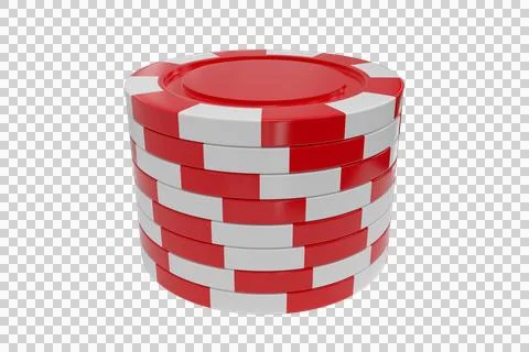 3D image of red gambling chips Stock Photos