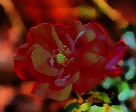 3d image of a red rose Stock Illustration