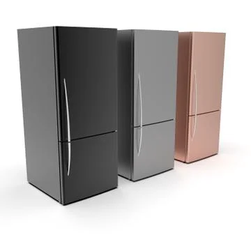 3d image of Refrigerator isolated on a white background 03 Stock Illustration