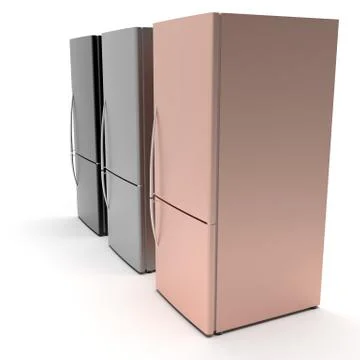 3d image of Refrigerator isolated on a white background 02 Stock Illustration