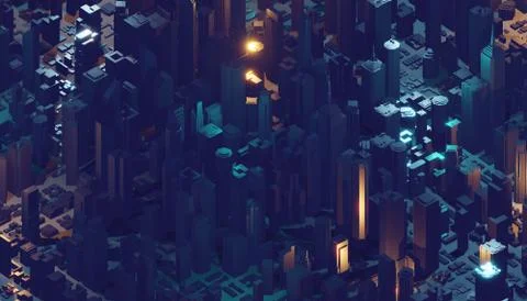 3D image render, Aerial view of cityscape background. 3d rendering 스톡 일러스트