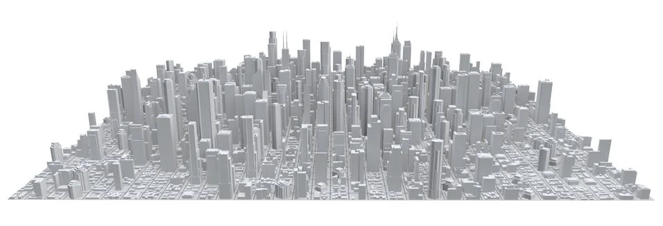 3D image render, Aerial view of cityscape background. 3d rendering Illustrazione stock