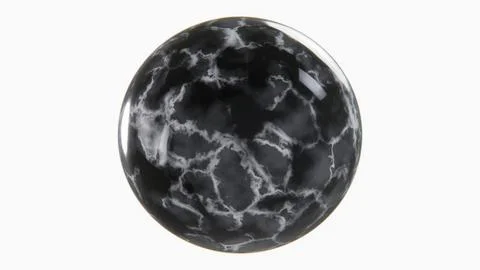 3D image render horizontal dark marble sphere bubble white background texture 스톡 일러스트