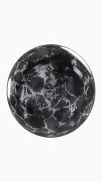 3D image render vertical dark marble sphere bubble white background texture 스톡 일러스트