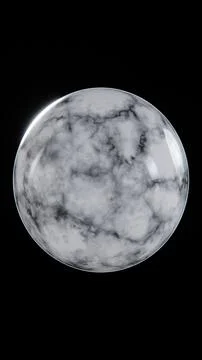 3D image render vertical white marble sphere bubble dark background texture 스톡 일러스트