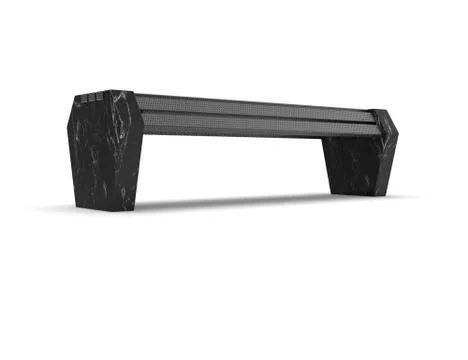 3d image of Rhombus Park bench 00002.jpg Illustrazione stock