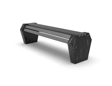 3d image of Rhombus Park bench 00001.jpg Ilustración de archivo