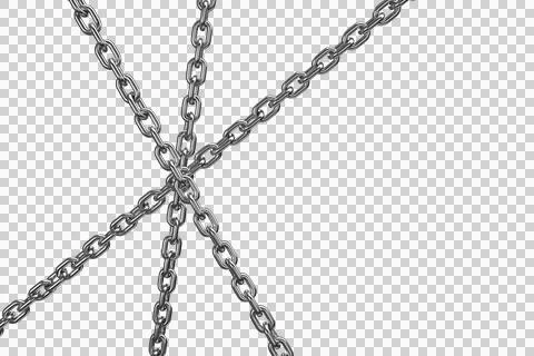 3d image of silver chain Stock Photos