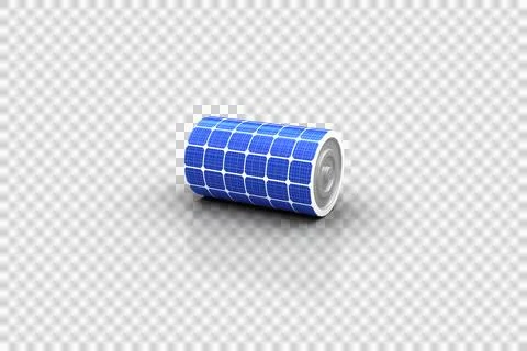 3d image of solar power battery Stock Photos