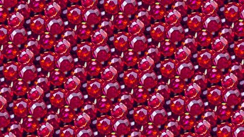 3D-image of sparkling ruby gems. Abstract 8K background Illustrazione stock