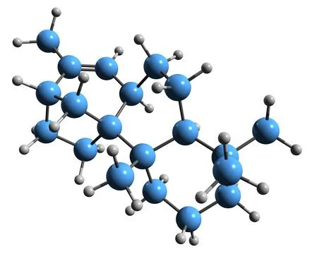 3D image of Stemarene skeletal formula Stock Illustration