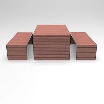 3d image of Street table Rook set 00004 Illustrazione stock