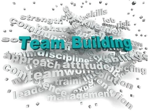 3d image Team Building word cloud concept 스톡 일러스트