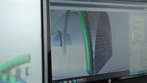 3D image of tent being prepared on laptop Stock Footage 77811447