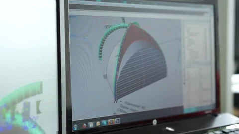 3D image of tent being prepared on laptop 스톡 동영상 77811457