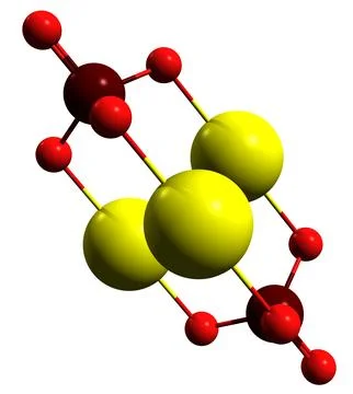 3D image of Tricalcium phosphate skeletal formula Stock Illustration