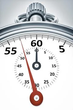 A 3d image of a typical stopwatch Stock Illustration