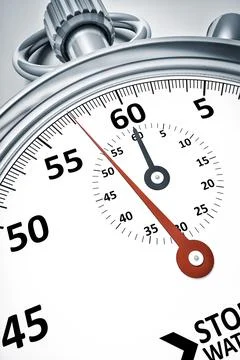 A 3d image of a typical stopwatch Stock Illustration