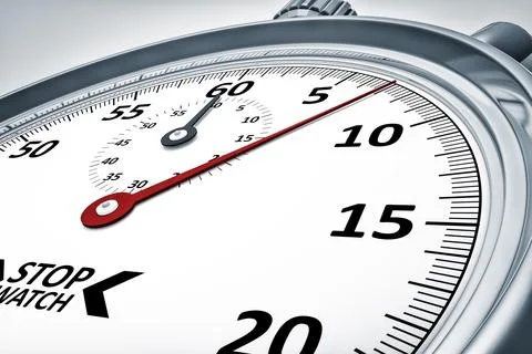 A 3d image of a typical stopwatch Stock Illustration